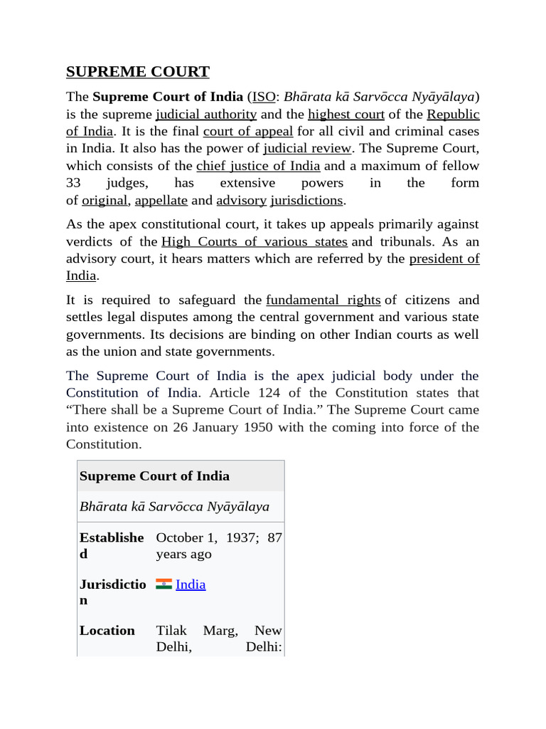 Supreme Court and High Court | PDF | Supreme Courts | Jurisdiction
