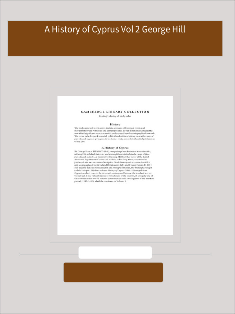 A history of cyprus vol 2 george hill 2024 scribd download pdf books
