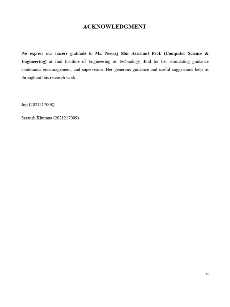 Research Acknowledgment | PDF