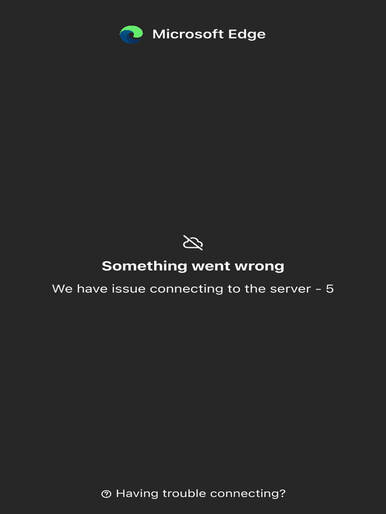Microsoft Edge Connection Error | PDF