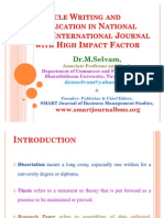 Publishing in High Impact Journals