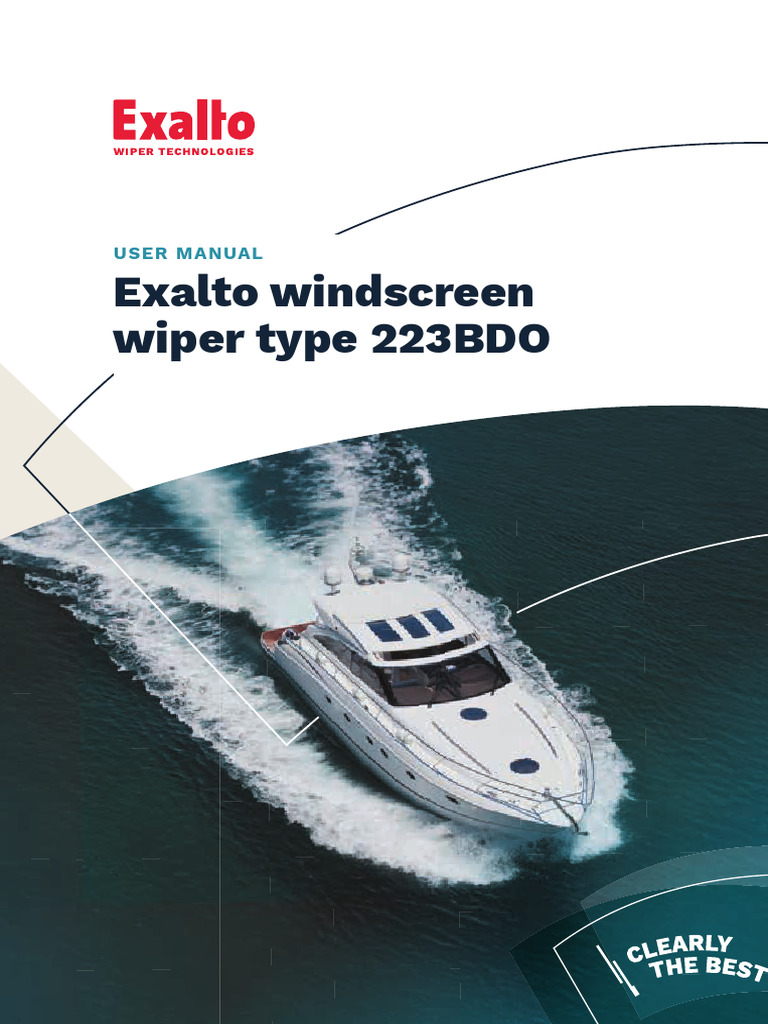 Exalto Wiper System User Manual 223BDO | PDF | Nut (Hardware) | Switch