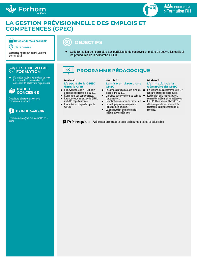 Formation GPEC : Outils et Méthodes | PDF | Gestion des ressources ...