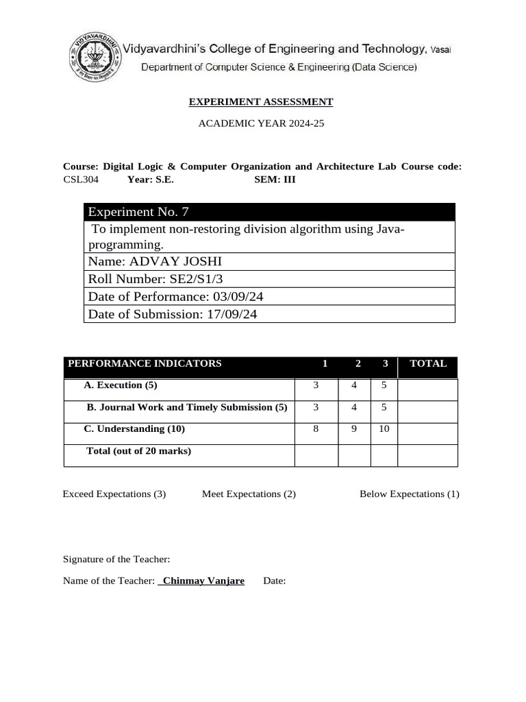 Experiment 7 | PDF | String (Computer Science) | Division (Mathematics)