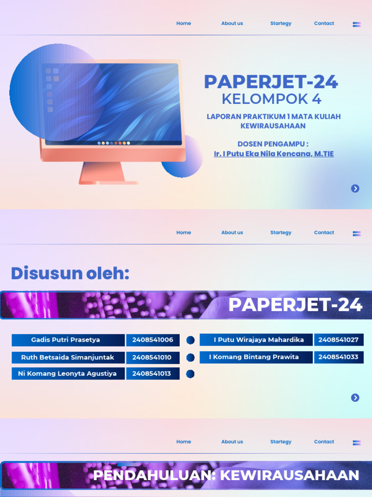 White Pink Gradient Modern Minimalist Computer Technology Presentation ...