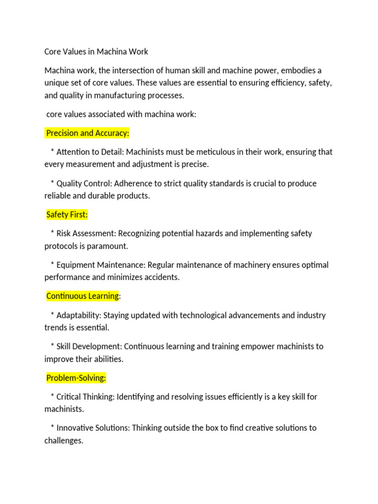 Core values in wps office pdf
