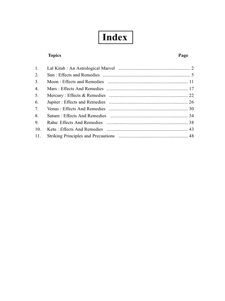 Lal Kitab, Remedies | PDF
