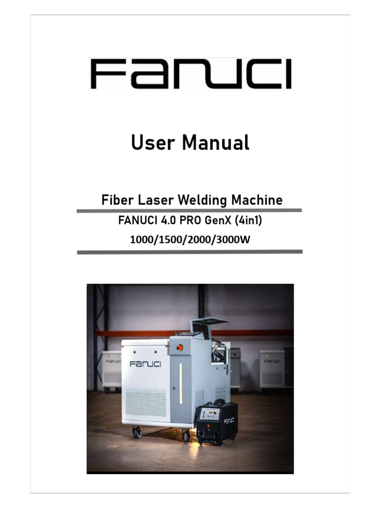 FANUCI 4.0 PRO GenX User Manual | PDF | Welding | Construction