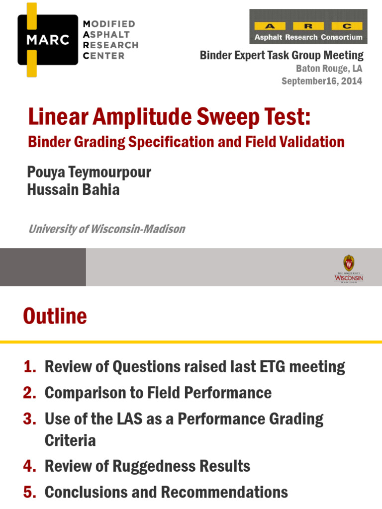 LAS Test Grading by Hussain Bahia | PDF | Fatigue (Material ...