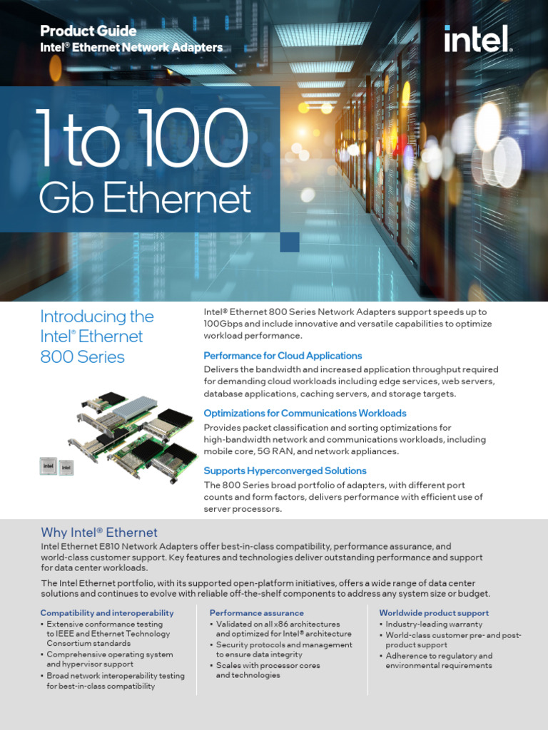 PCIE Ethernet Product Guide 072524 | PDF | Computer Network | Ethernet