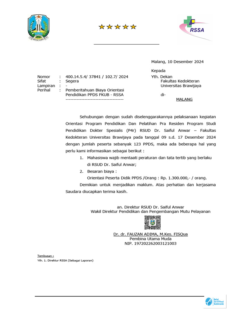 4815 09697 - 37841 - 10122024 - PEMBERITAHUAN BIAYA ORIENTASI PPDS ...