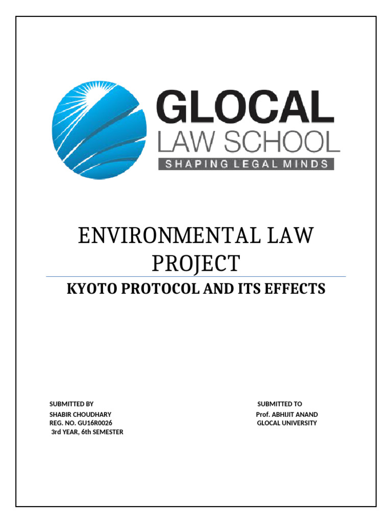 Kyoto Protocol: Impact on Environmental Law | PDF | Kyoto Protocol ...