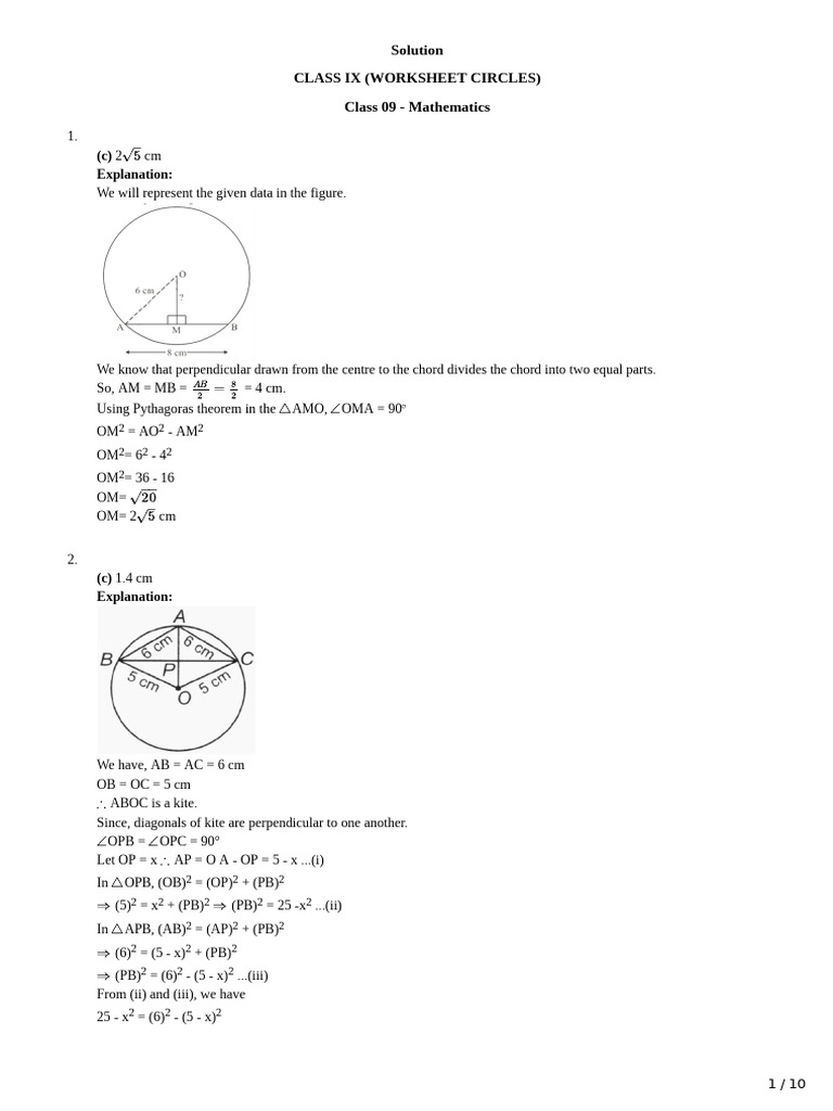 Geometry Problems on Circle Angles | PDF | Circle | Perpendicular