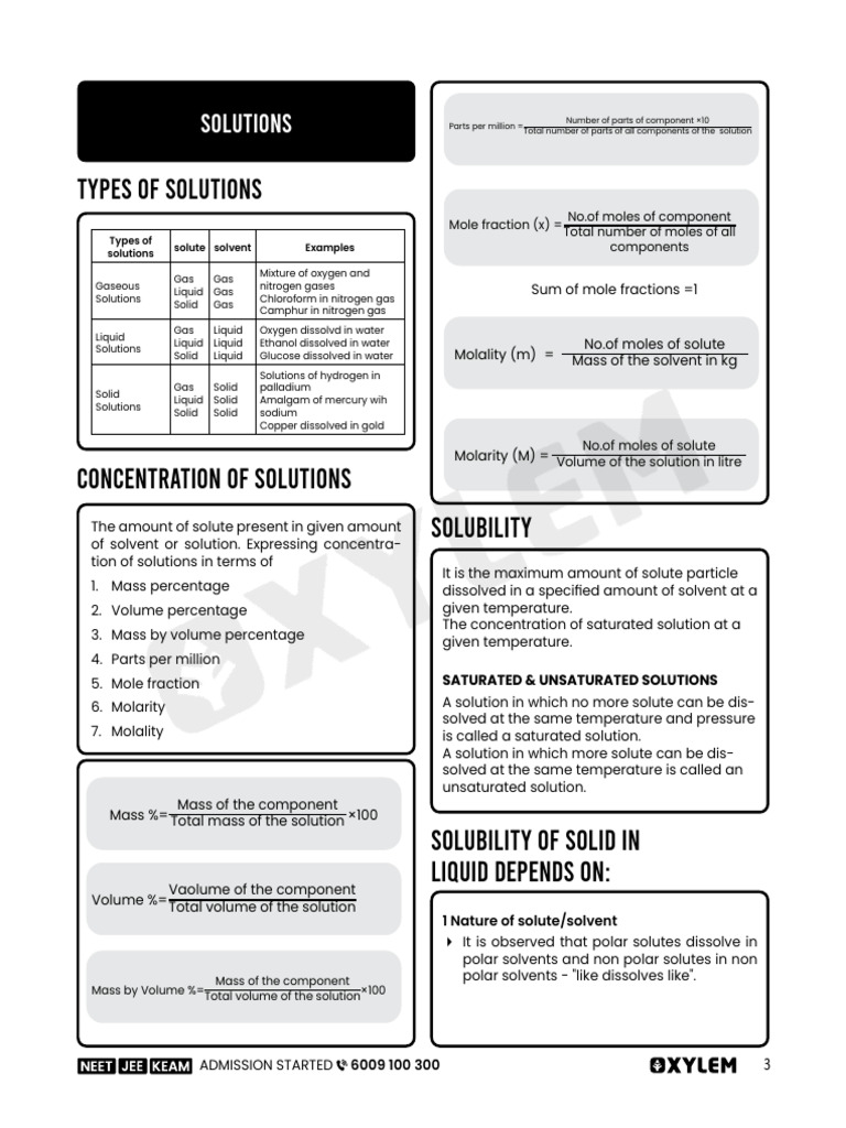 Chemistry short note pdf reaction rate solubility