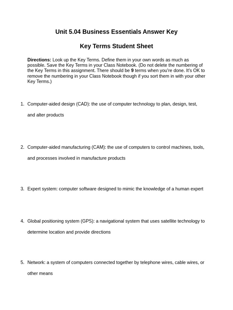 5.04A Key Terms 1 | PDF