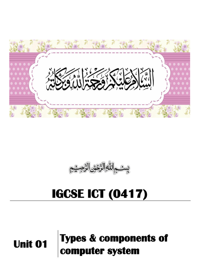 IGCSE ICT: Computer System Components | PDF | Computer Data Storage ...