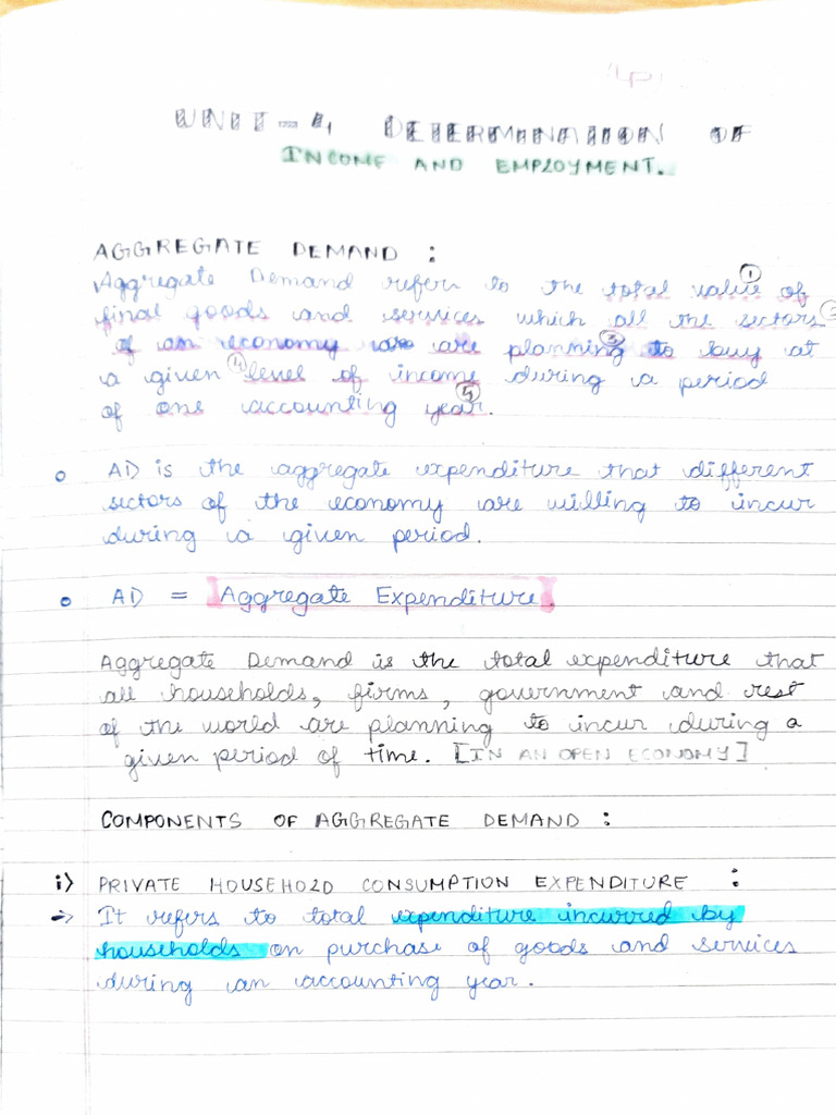 Components of Aggregate Demand Explained | PDF