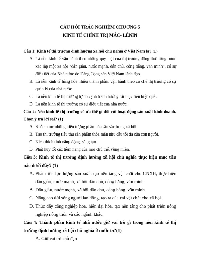 KTCT - Chương 5 | PDF