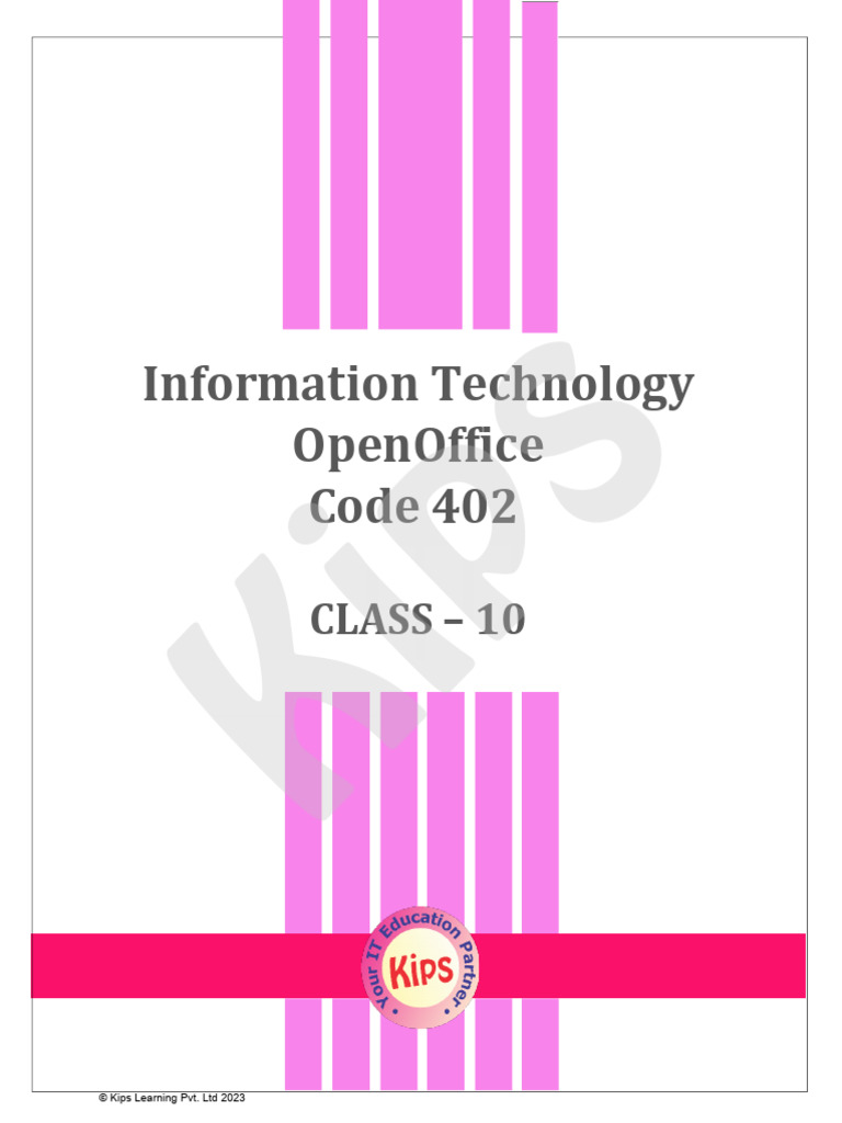 IT OpenOffice 402-Part B Answer Key_ClassX | PDF | Relational Database ...