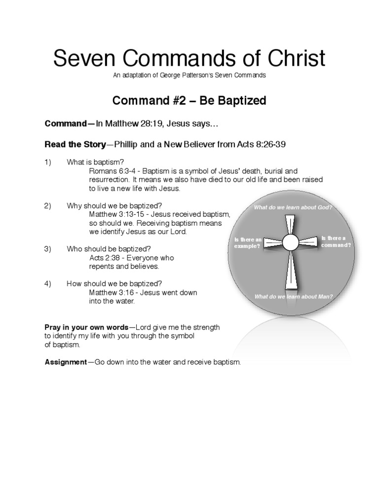 Understanding Baptism in Christ's Commands | PDF
