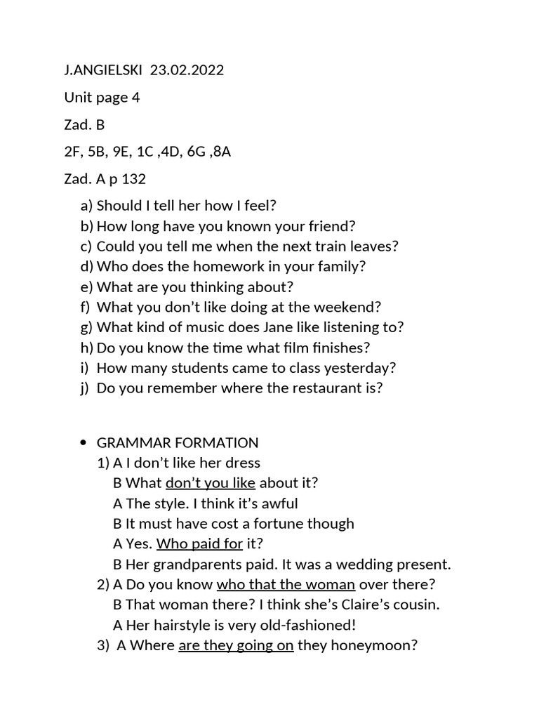 English Grammar Exercises and Vocabulary | PDF | Language Mechanics ...