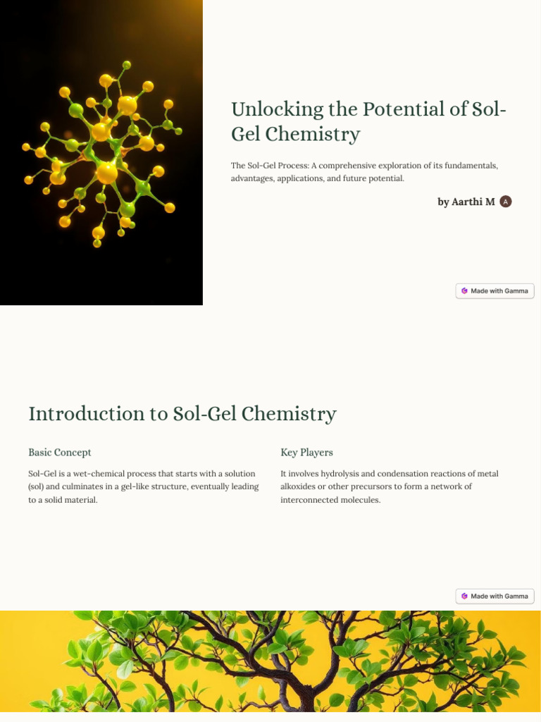 Unlocking The Potential of Sol Gel Chemistry | PDF | Materials ...