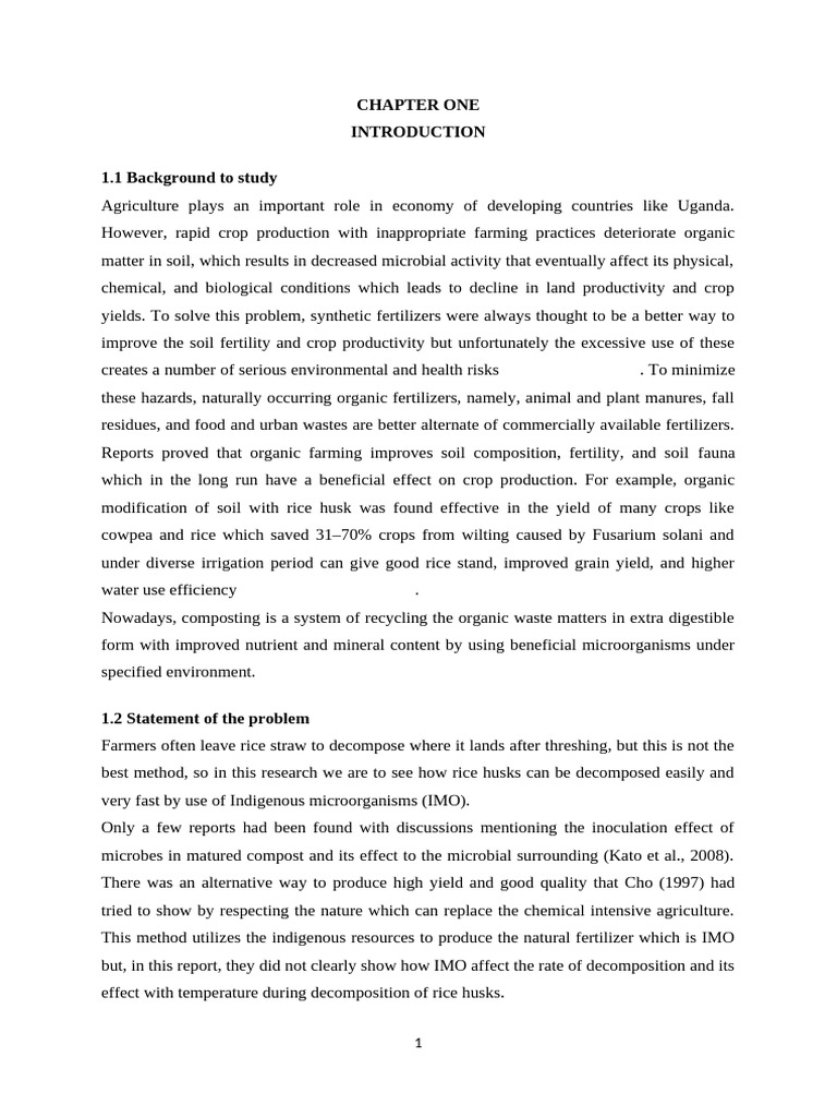 The Effect of Indigenous Micro Organisms On Temperature Variation ...