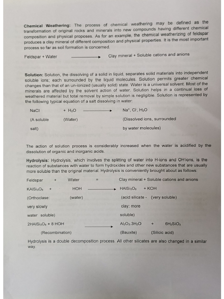Soil Science Weathering Pdf