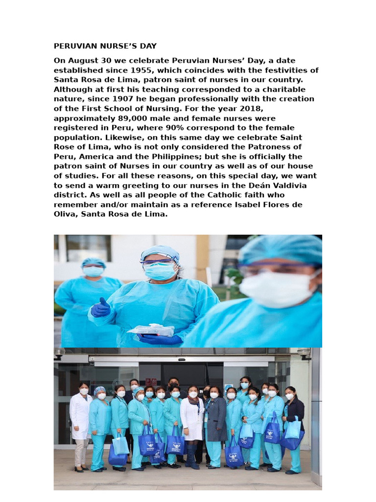 Celebrating Peruvian Nurses' Day | PDF