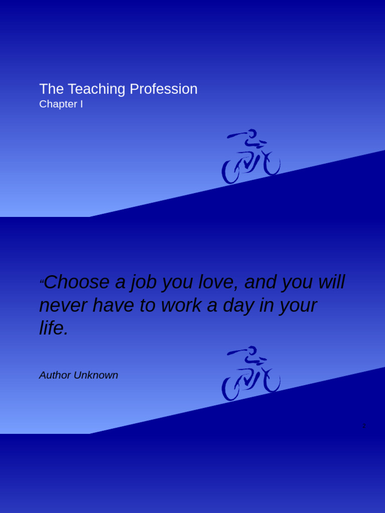 Chapter 1 L.1 Teaching As A Profession | PDF | Teachers | Profession