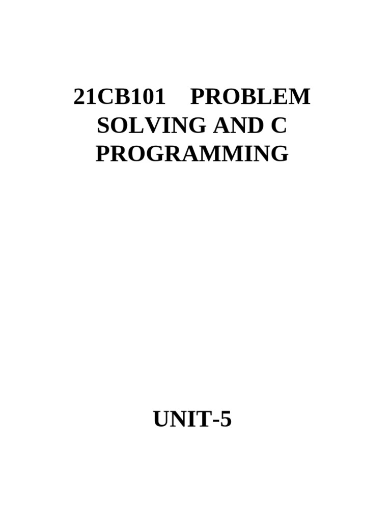 Unit-5 | PDF | Parameter (Computer Programming) | Computer Engineering