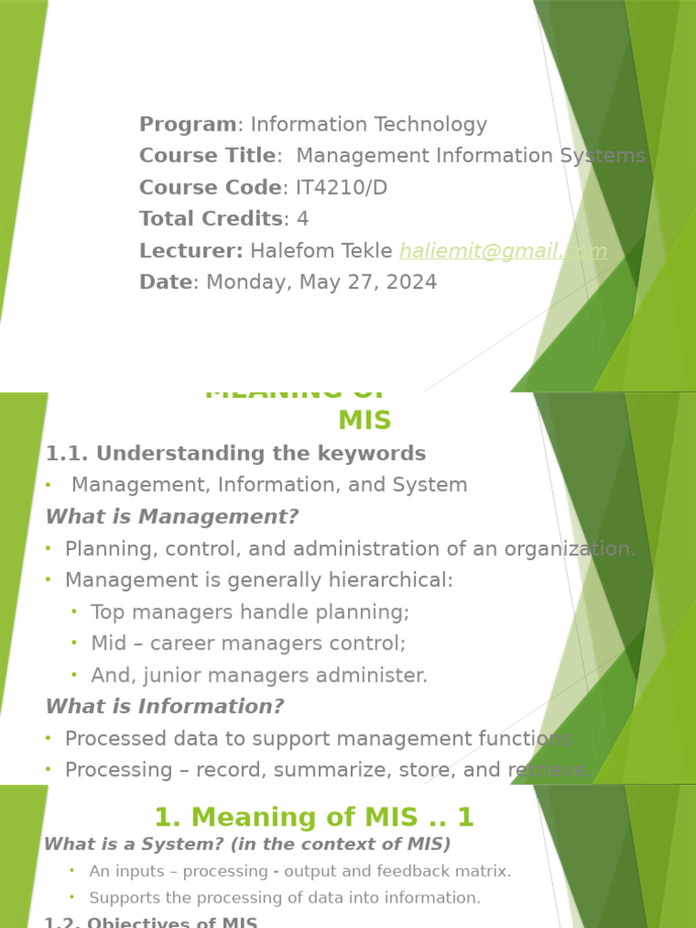 Understanding Management Information Systems | PDF | Supply Chain ...