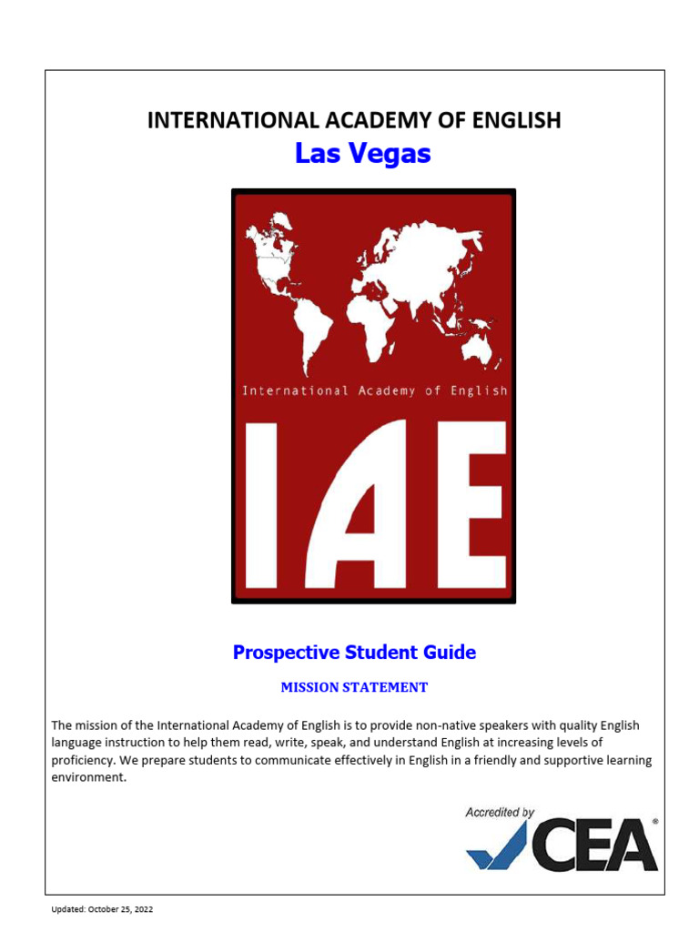 IAE Prospective Student Guide Las Vegas | PDF | Fee | Visa Inc.