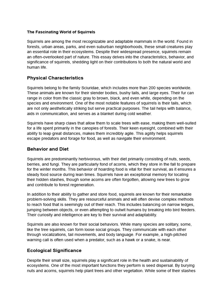 Squirrels | PDF | Squirrel | Predation
