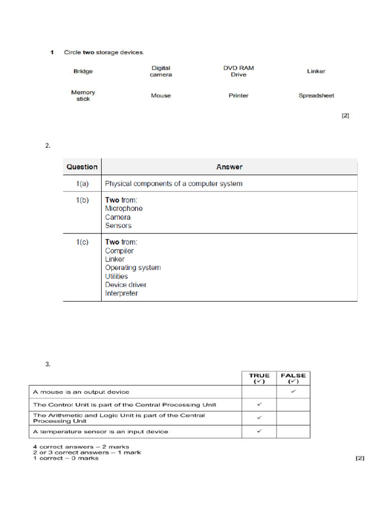 Answer Key - REVISION WORKSHEET 1 | PDF