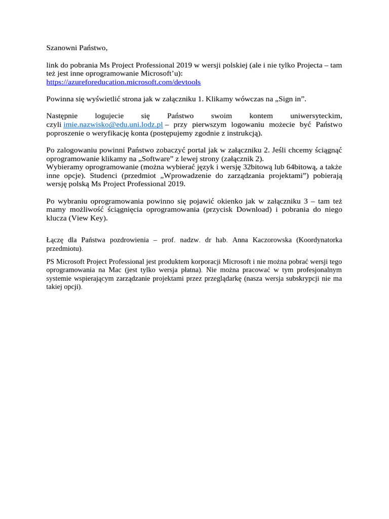 Instrukcja do pobrania microsoft project professional pdf