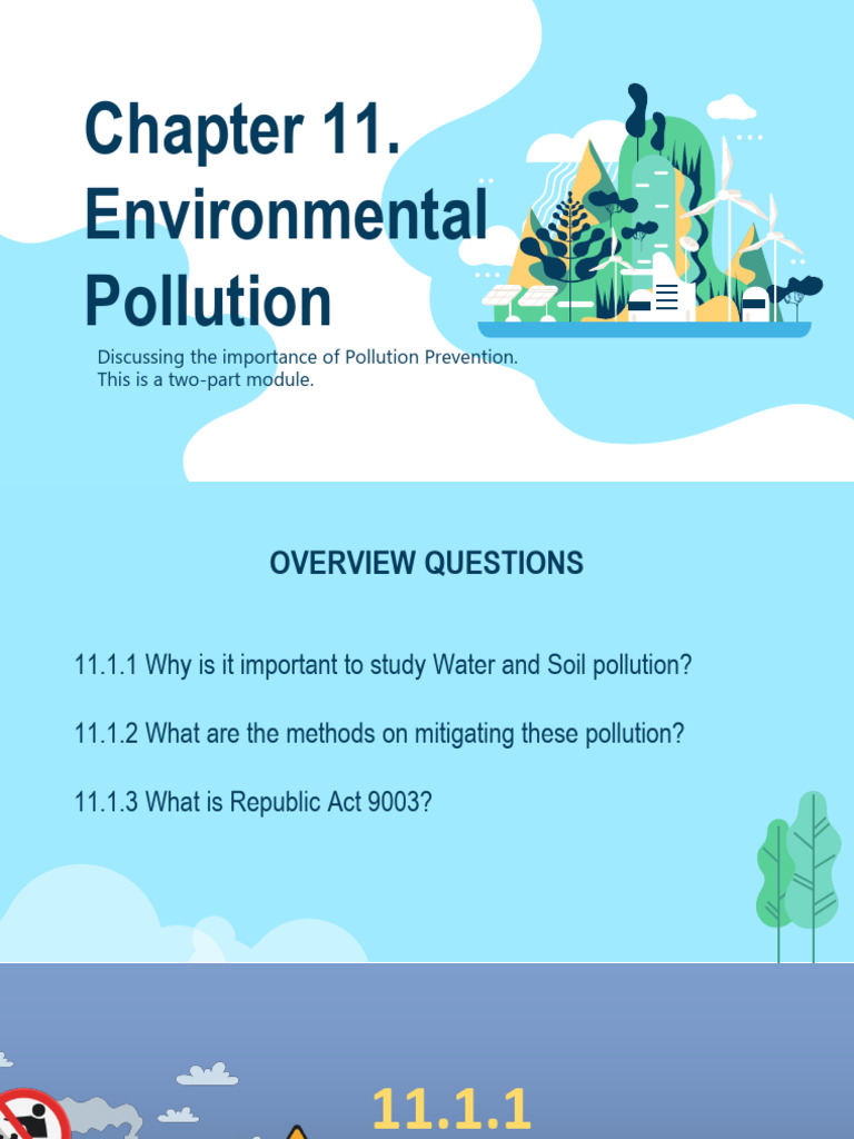 Chapter 11 Part 1 Water and Soil Pollution | PDF | Waste Management ...
