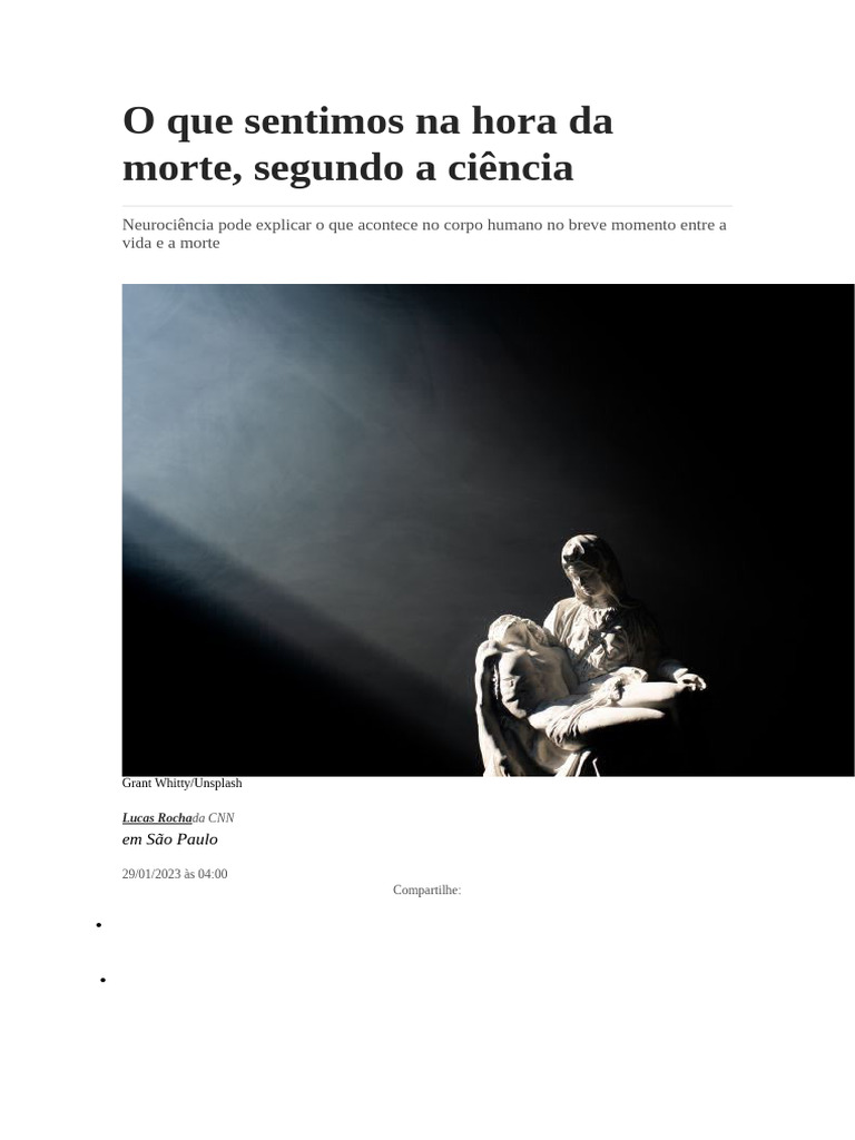 O que sentimos na hora da morte | PDF | Morte | Cérebro