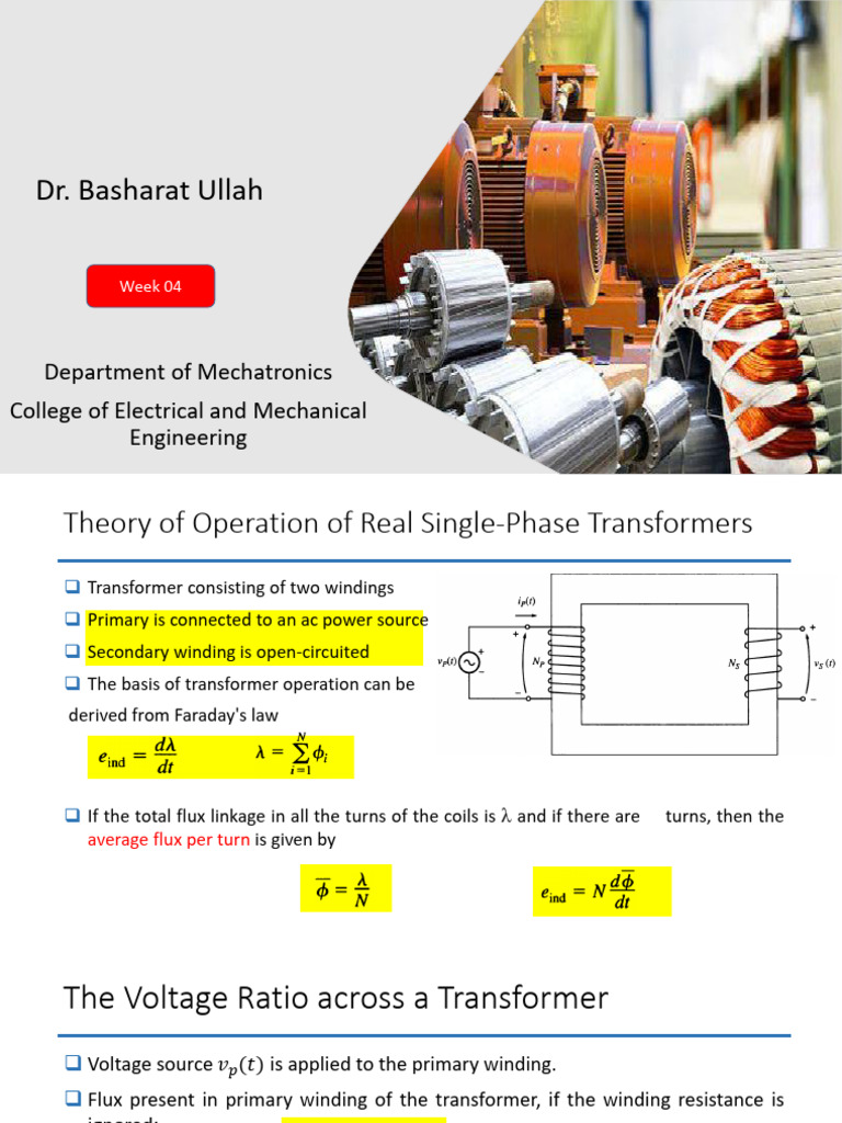 Lectures 07 and 08 | PDF | Transformer | Electrical Resistance And ...