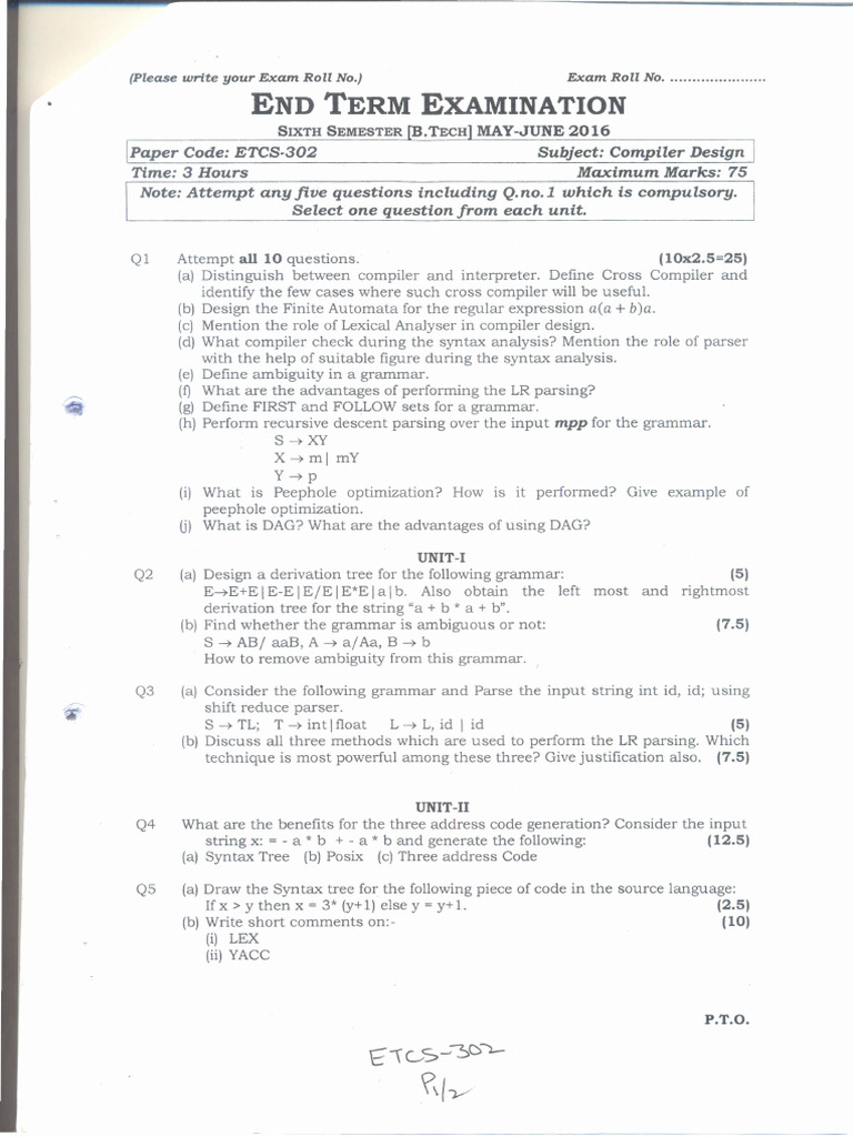 Cd pyq pdf parsing software engineering
