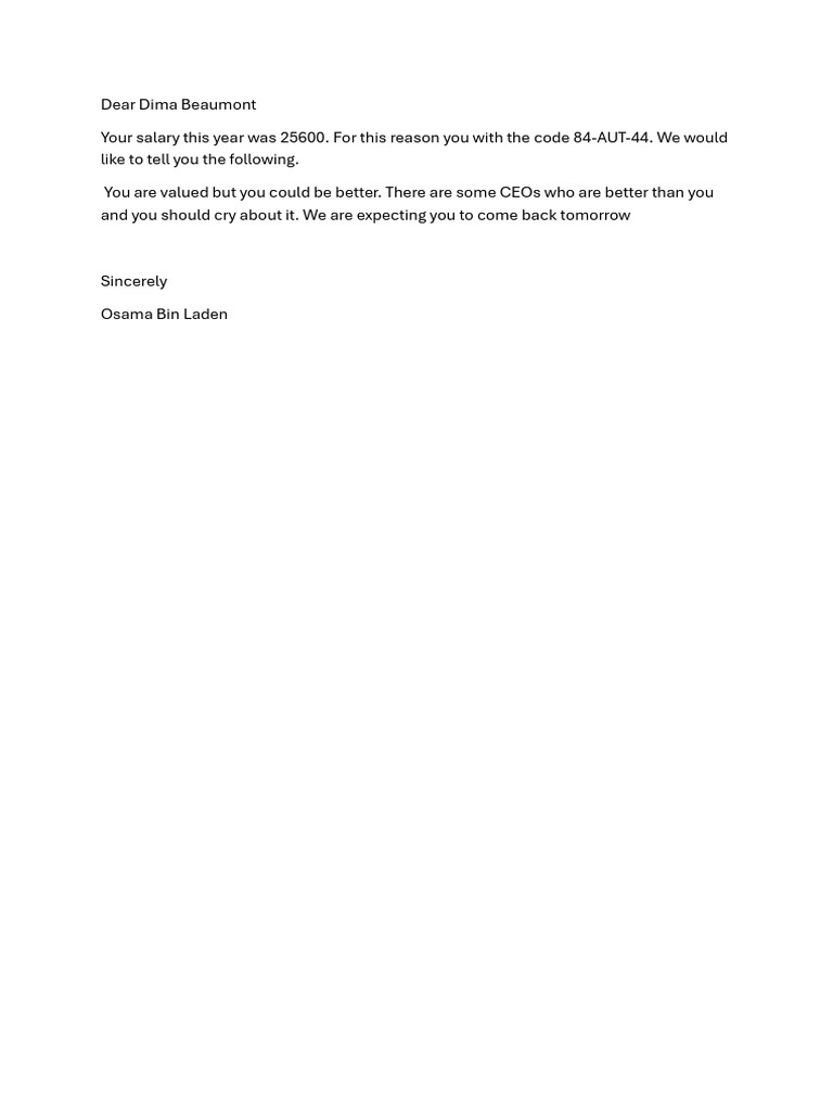 A_SHIT_LETTER_FROM_YOUR_CEO | PDF | Pan Islamism | September 11 Attacks