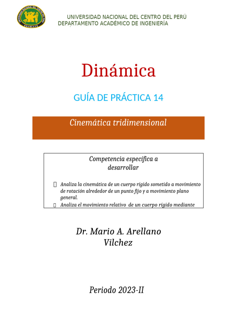 Guia de Practica 14 | PDF | Rotación | Velocidad