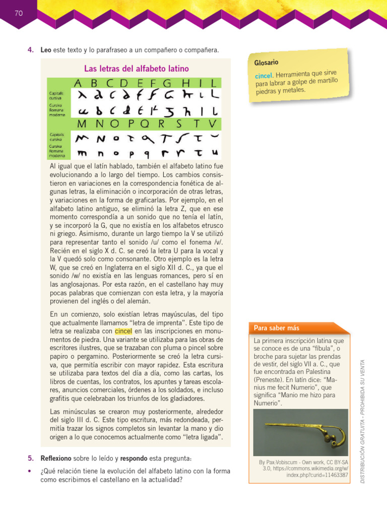 Las Letras Del Alfabeto Latino: Glosario | PDF | latín | Alfabeto