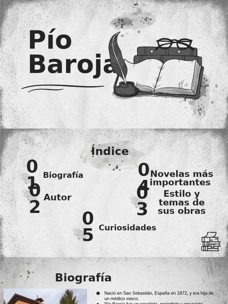 Pío Baroja: Biografía y Obras Clave | PDF