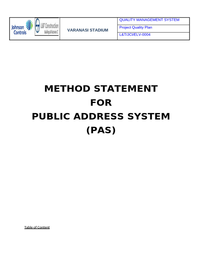 Public Address System Installation Method | PDF | Personal Protective ...