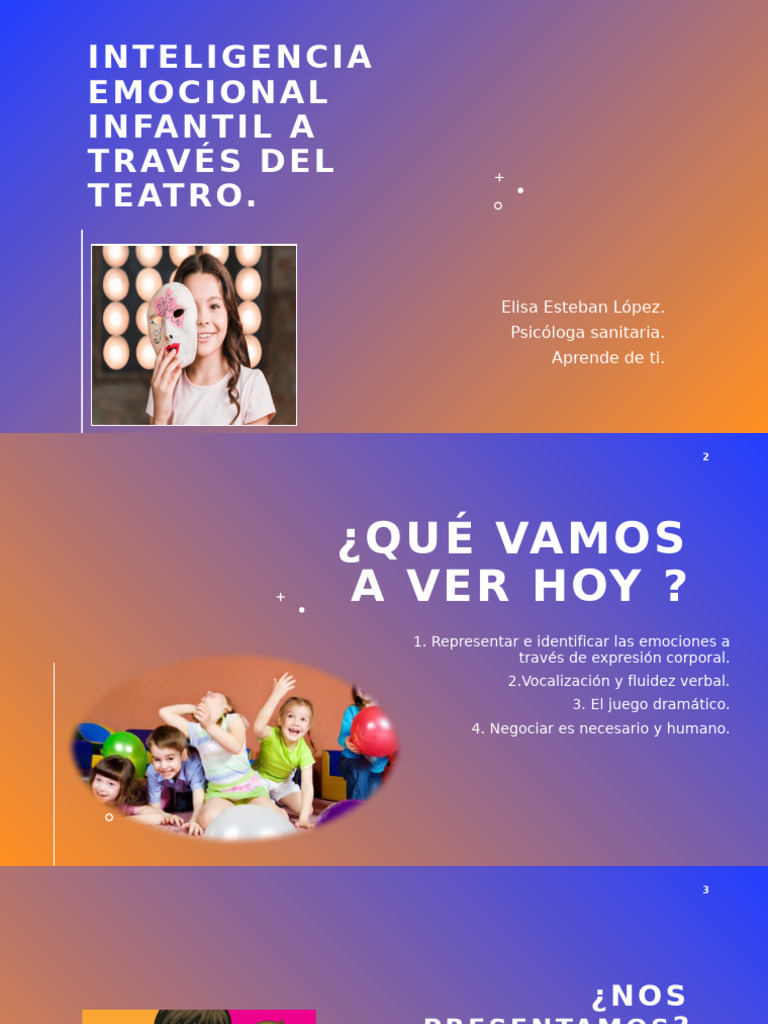 Inteligencia Emocional Infantil con Teatro | PDF | Las emociones | Sonido