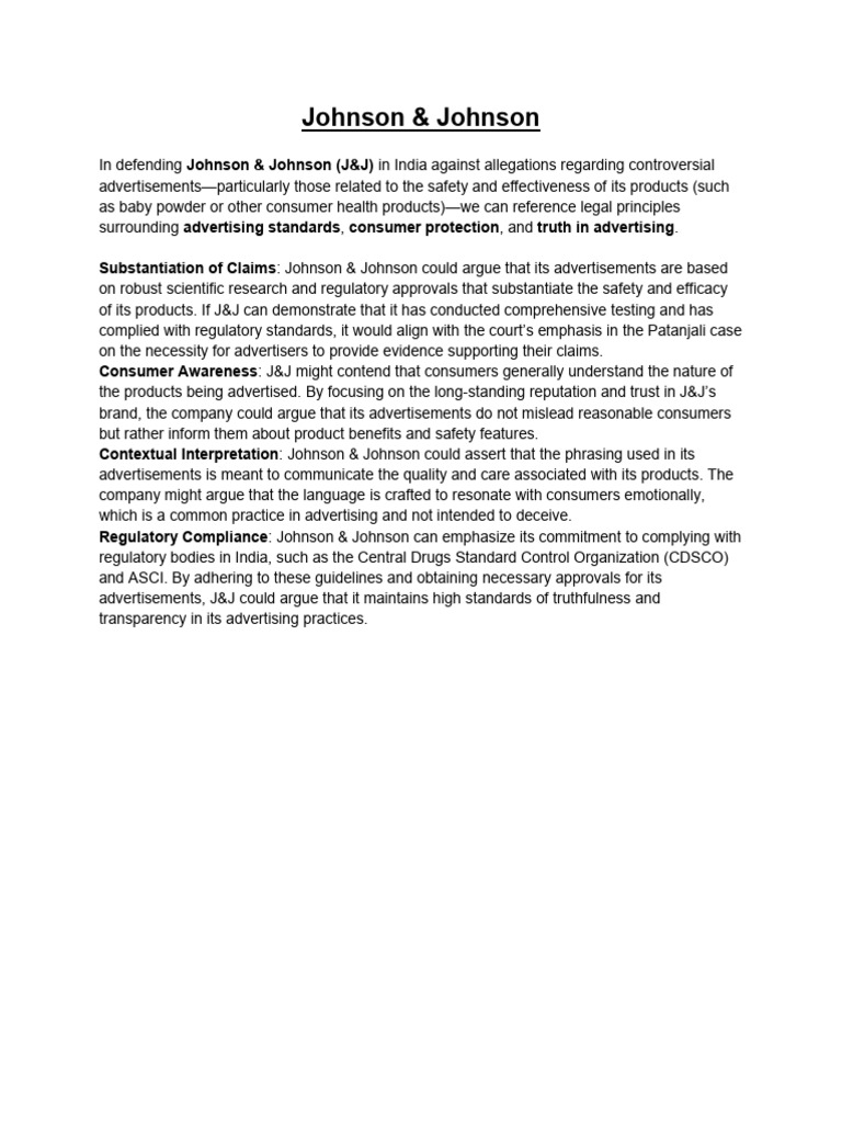 Johnson & Johnson | PDF