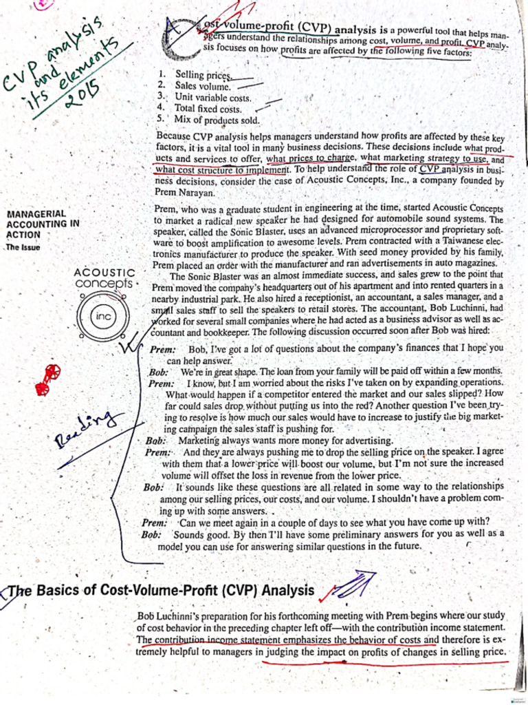 CVP Analysis | PDF