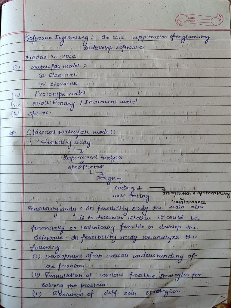 Software Engineering Mid Sem Notes | PDF