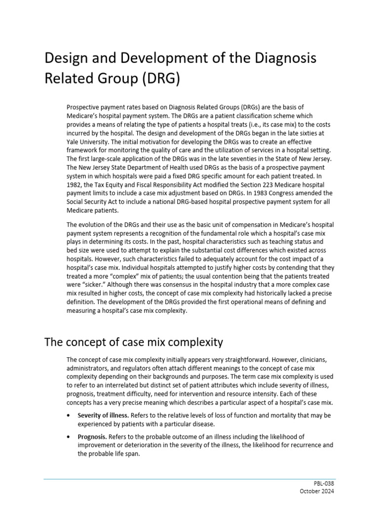 Understanding Diagnosis Related Groups (DRGs) | PDF | Respiratory ...